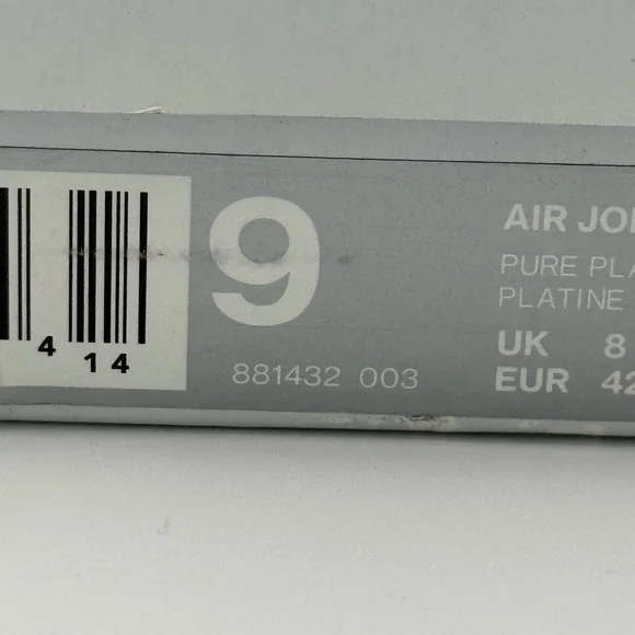 Air Jordan 5 Retro Pure Platinum Mens Sneakers Shoes 881432-003 Size 9 - Picture 8 of 10